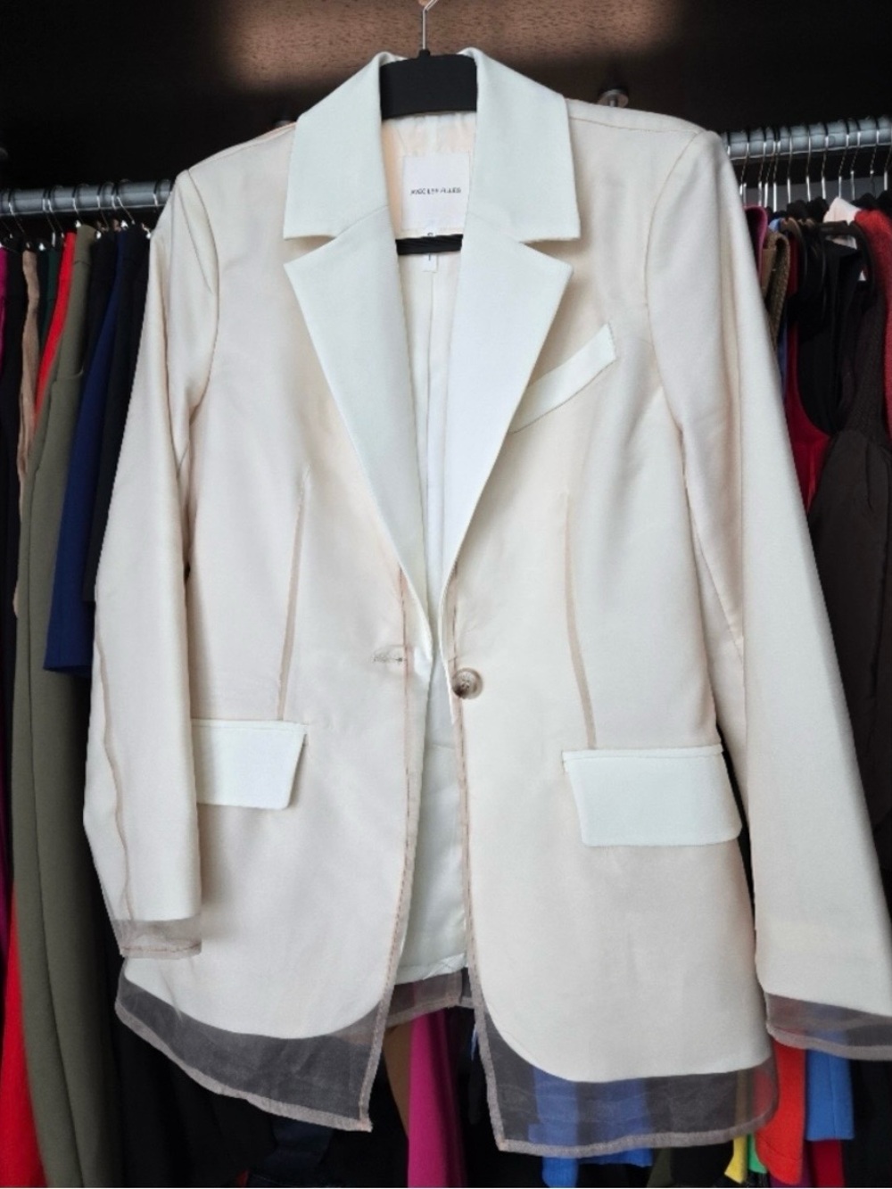 Avec Les Filles Cream Blazer